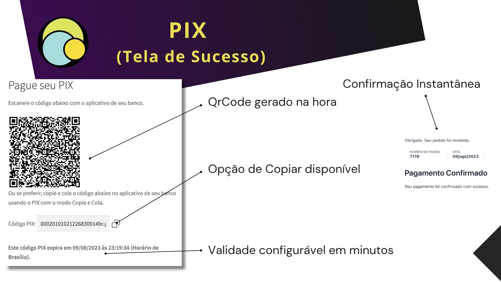 PIX com confirmação instantânea e recebimento imediato